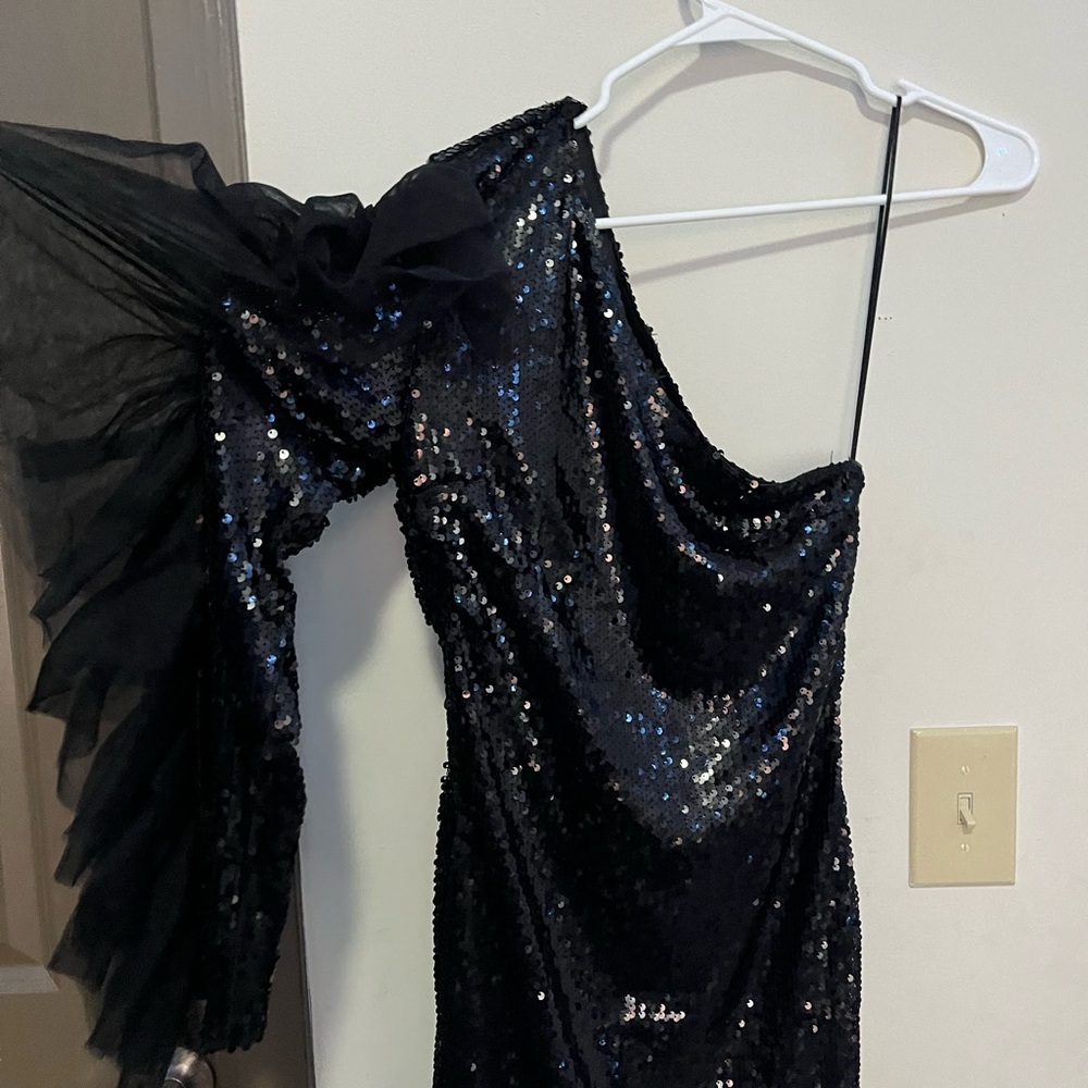Fashion Nova one shoulder sequin party dress